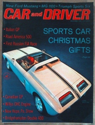 CAR & DRIVER 1962 DEC - MUSTANG, SCARAB, CHAPARRAL